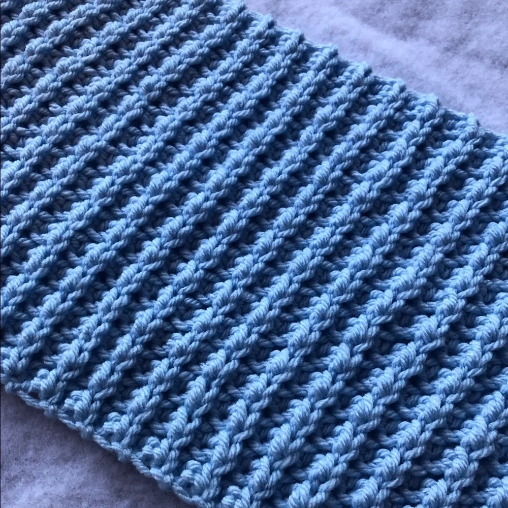 Light Blue Knit Men's Scarf